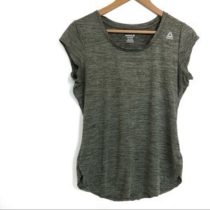 Reebok Workout Top Sz S Heather Green